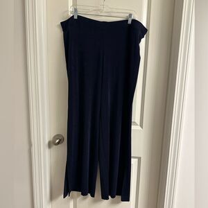 FREE Shipping! Chico's Size 3 (XL) Travelers Dark Ink Blue Wide Leg Pants